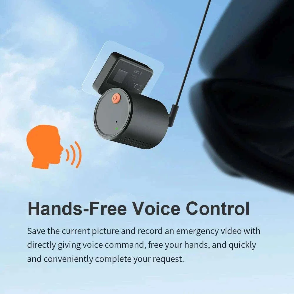 2K Dash Cam with WiFi App, Voice Control & Night Vision - Image 3