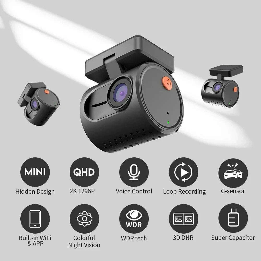 2K Dash Cam with WiFi App, Voice Control & Night Vision - Image 6