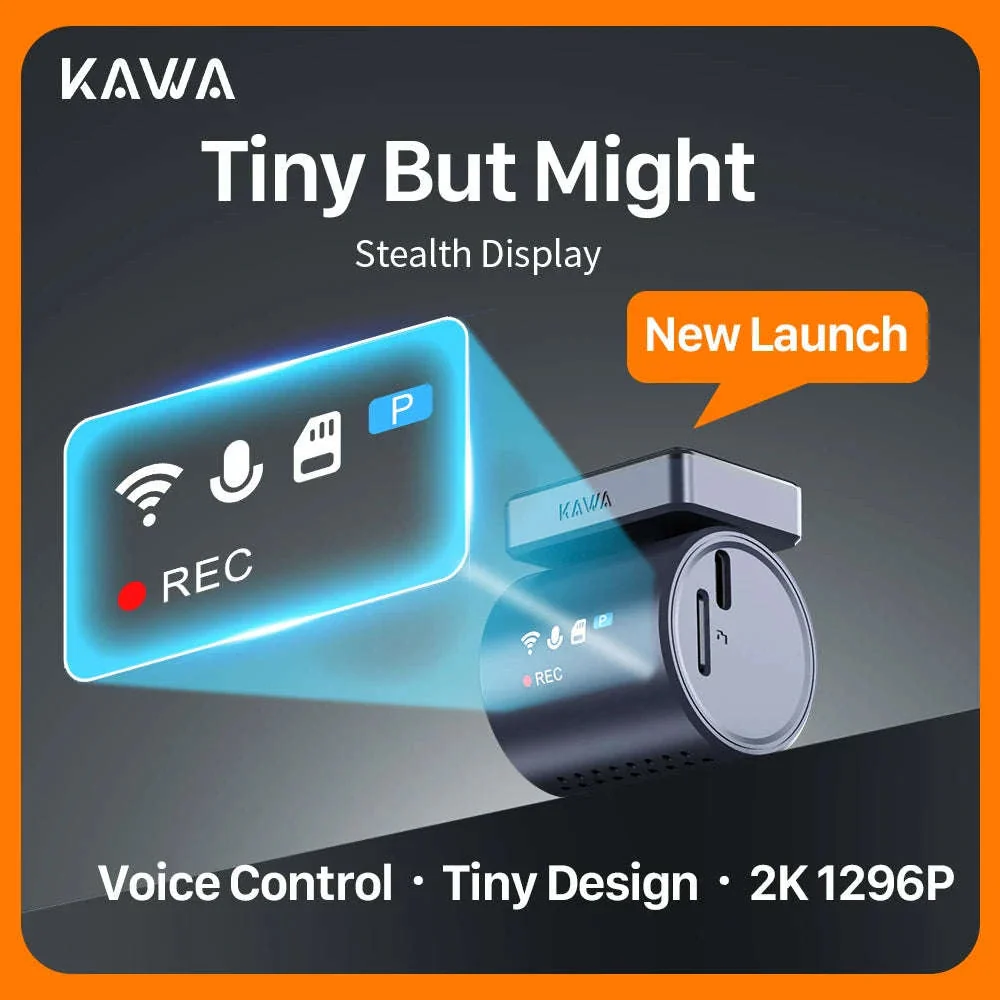 2K Mini Dash Cam with WiFi, Voice Control and Parking Monitor