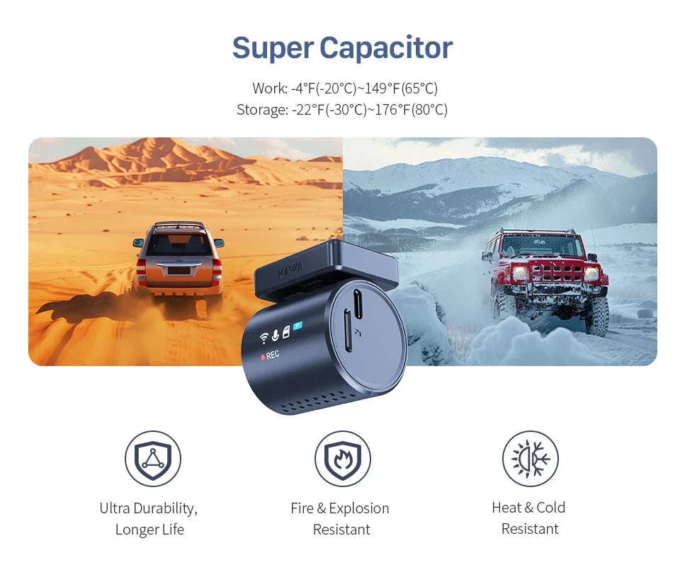 2K Mini Dash Cam with WiFi, Voice Control and Parking Monitor - Image 19