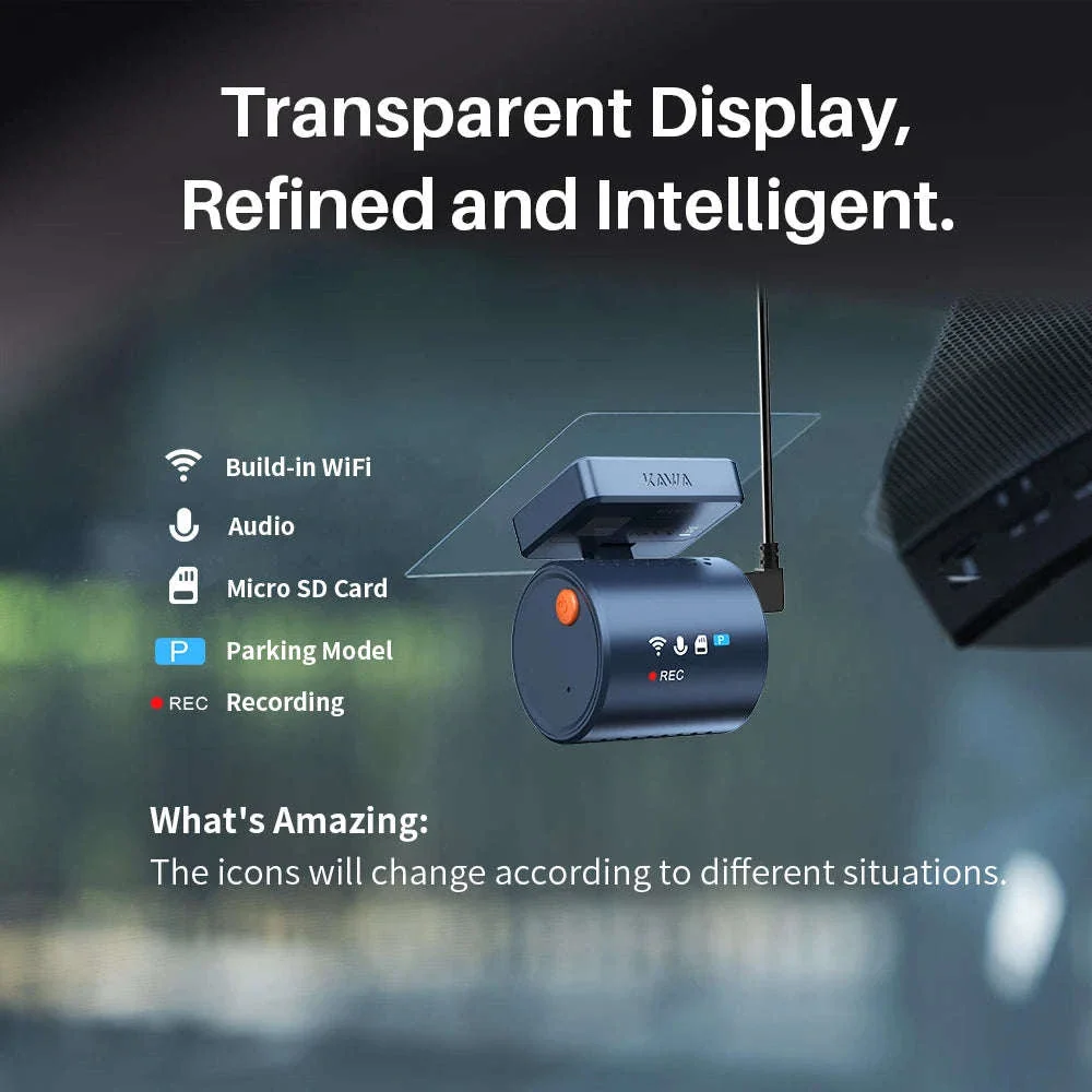 2K Mini Dash Cam with WiFi, Voice Control and Parking Monitor - Image 2