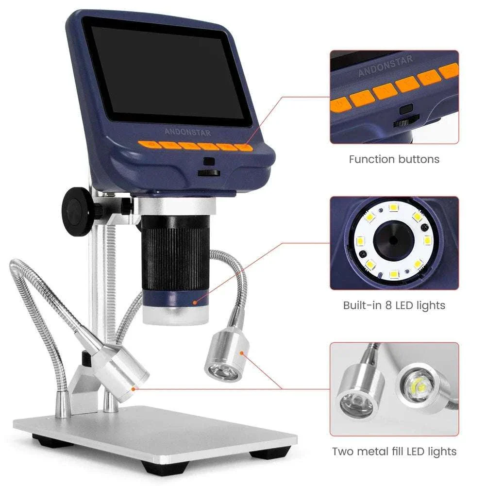 2MP 1080P Digital Microscope with 4.3" Screen, 220X Zoom - Image 20