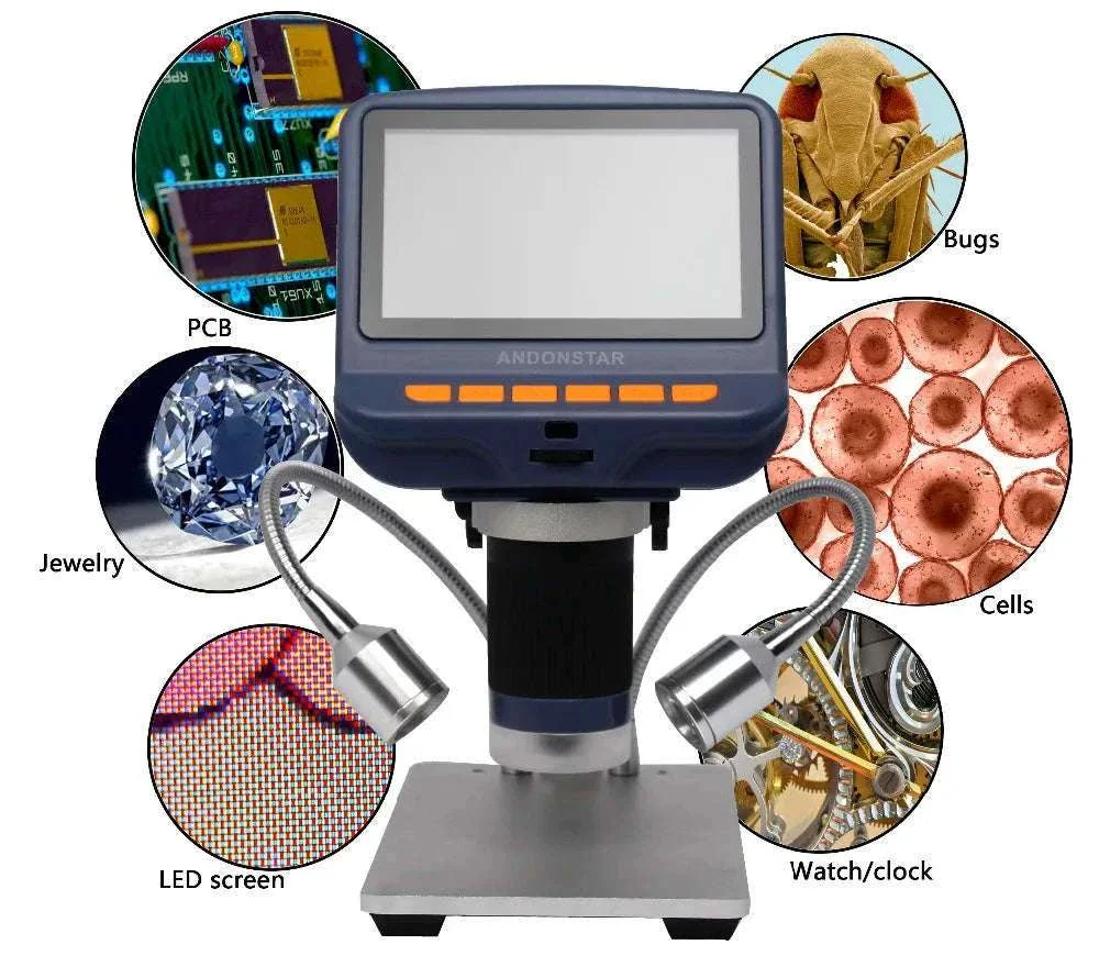 2MP 1080P Digital Microscope with 4.3" Screen, 220X Zoom - Image 4