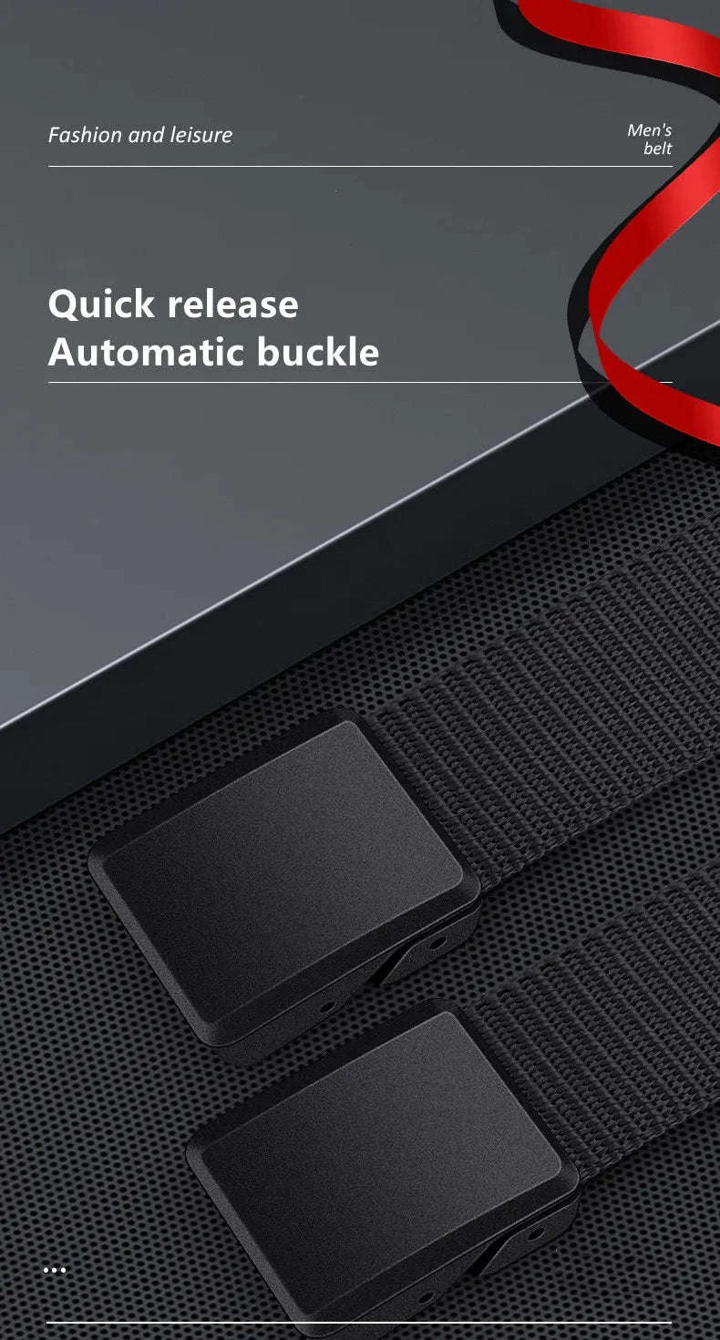 2-Pack Tactical Nylon Belt Set with Automatic Buckle - Image 7