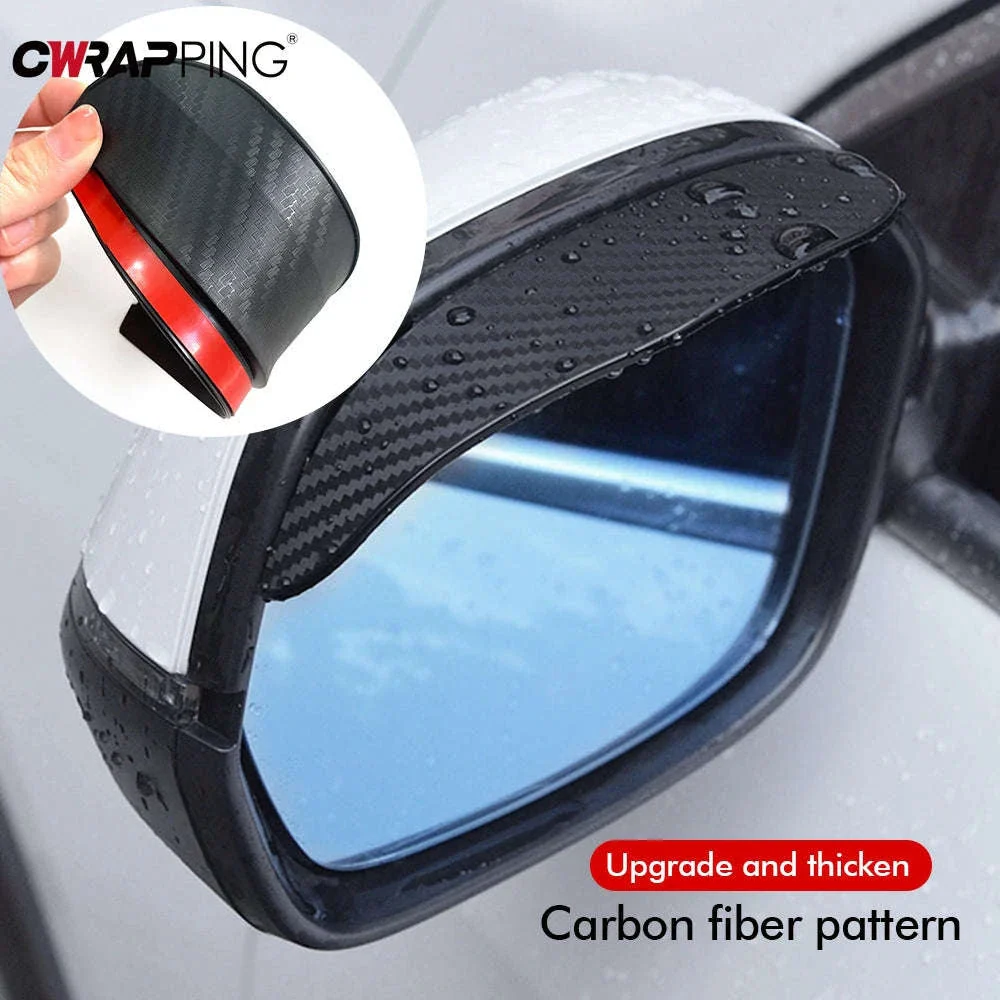 2PCS Car Rearview Mirror Rain Visor Protector