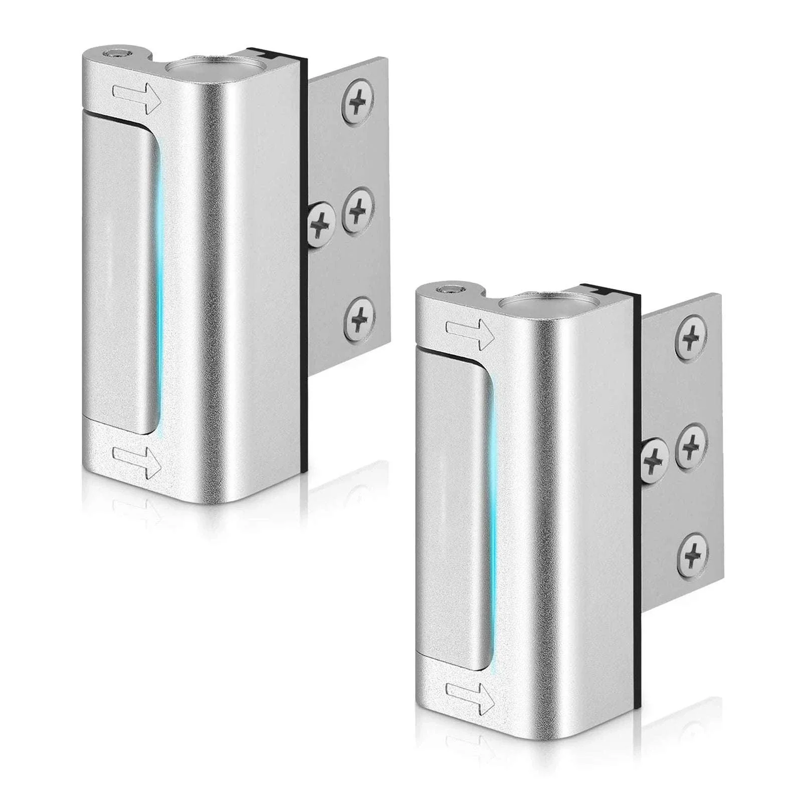 2-Piece Home Security Door Lock Reinforcement Latch, 800lbs - Image 8