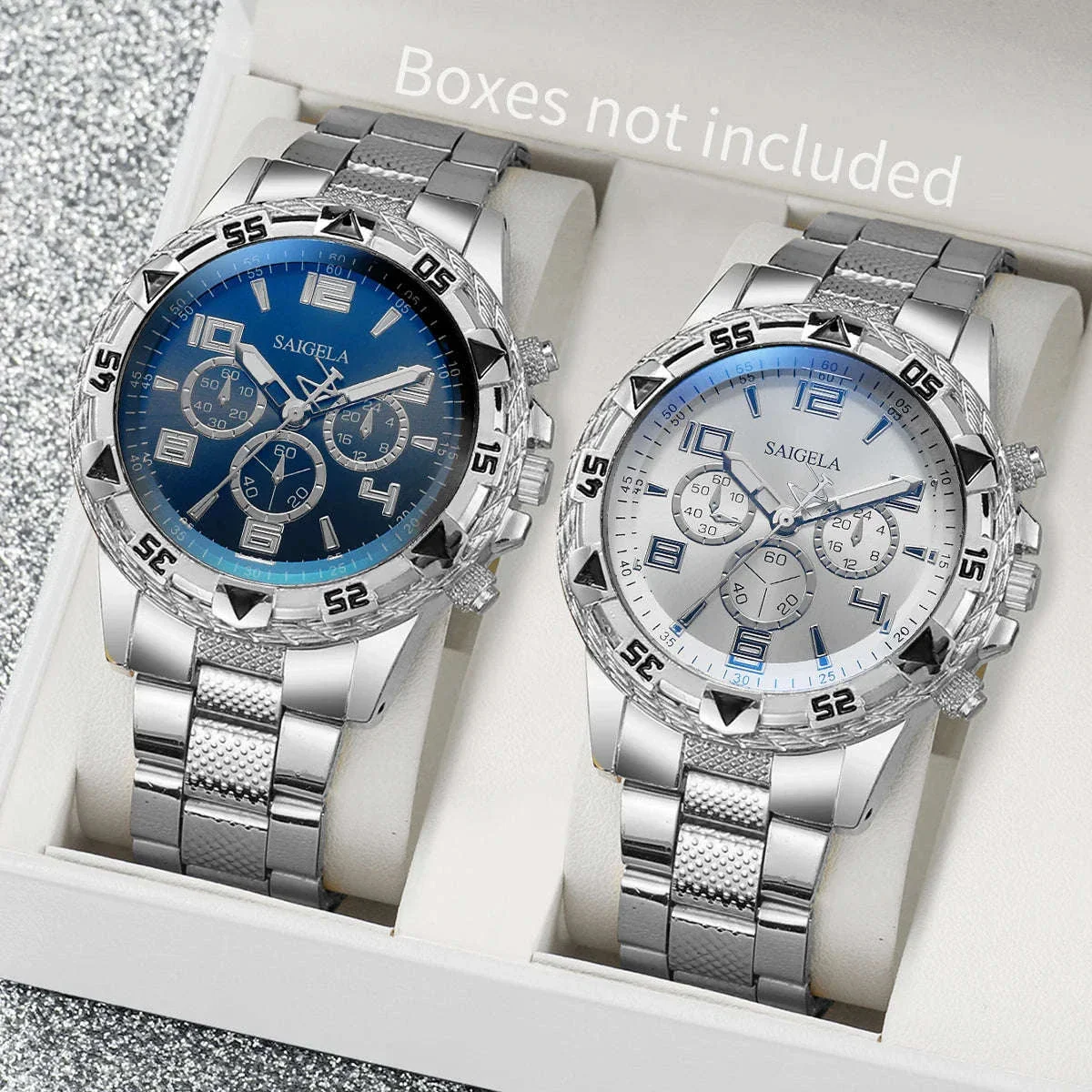2-Piece Men's Business Quartz Watch Set with Arabic Dial - Image 11