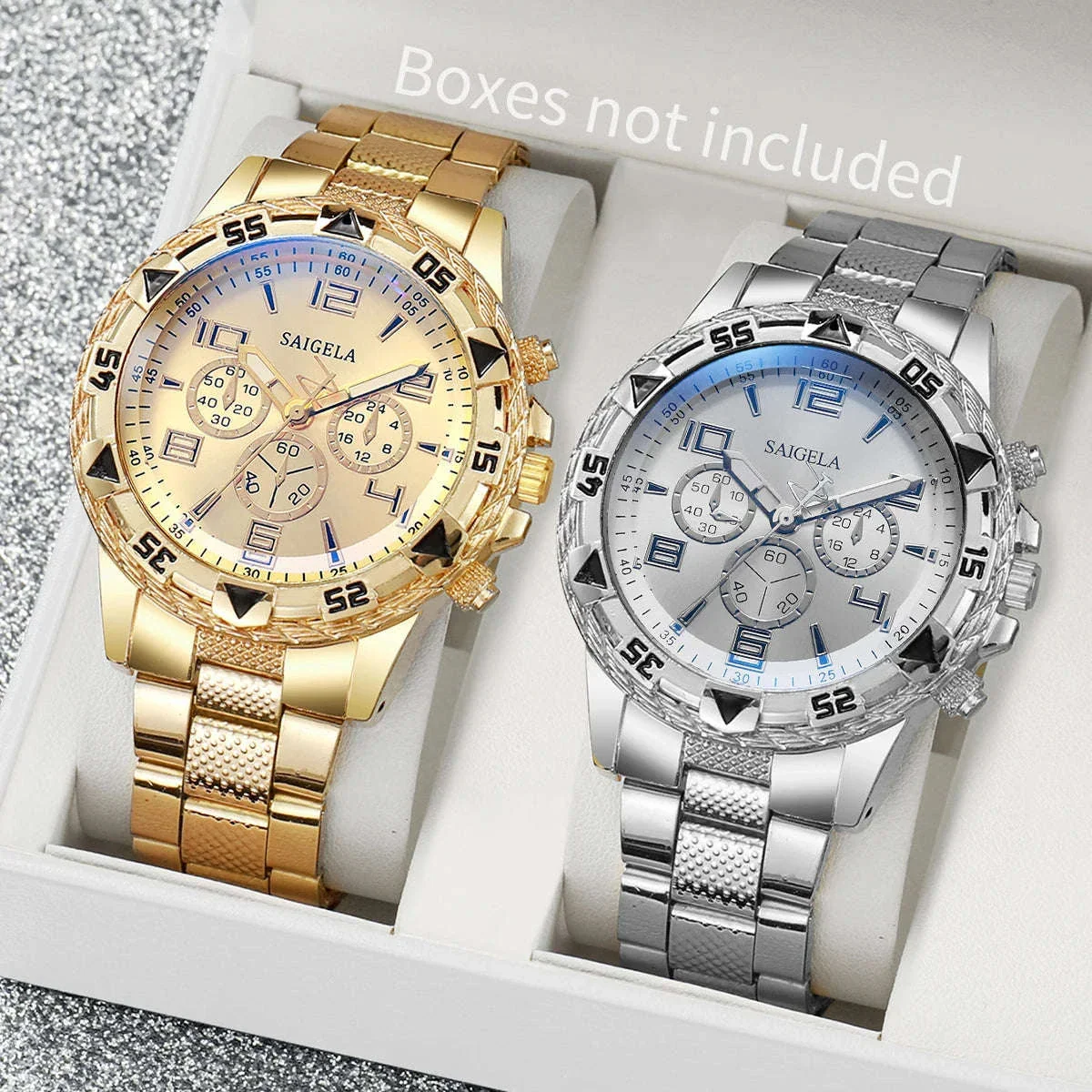 2-Piece Men's Business Quartz Watch Set with Arabic Dial - Image 13