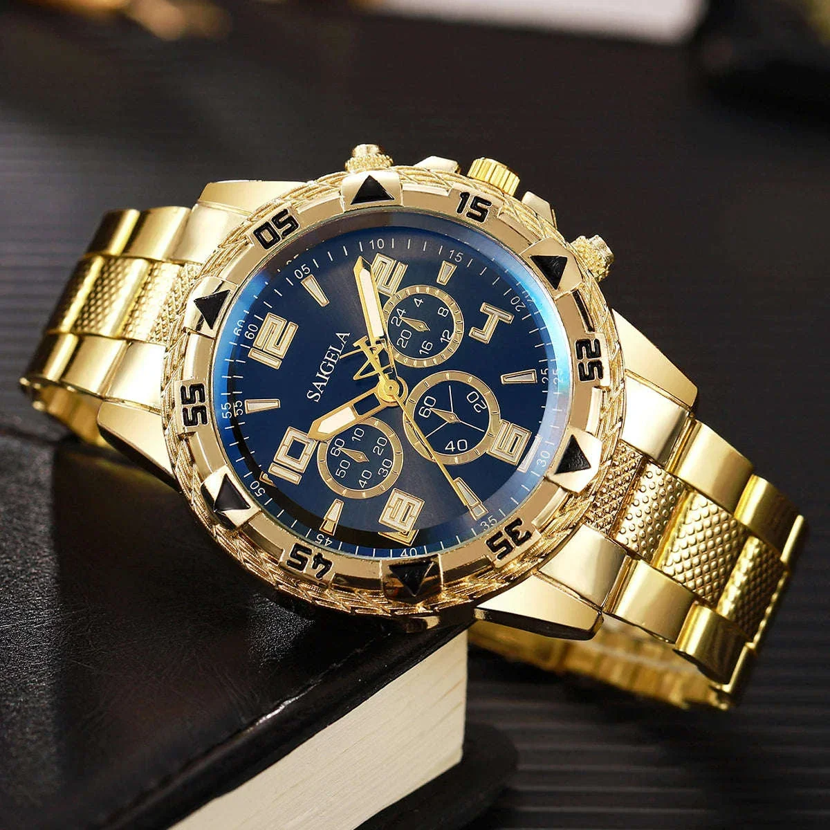 2-Piece Men's Business Quartz Watch Set with Arabic Dial - Image 8