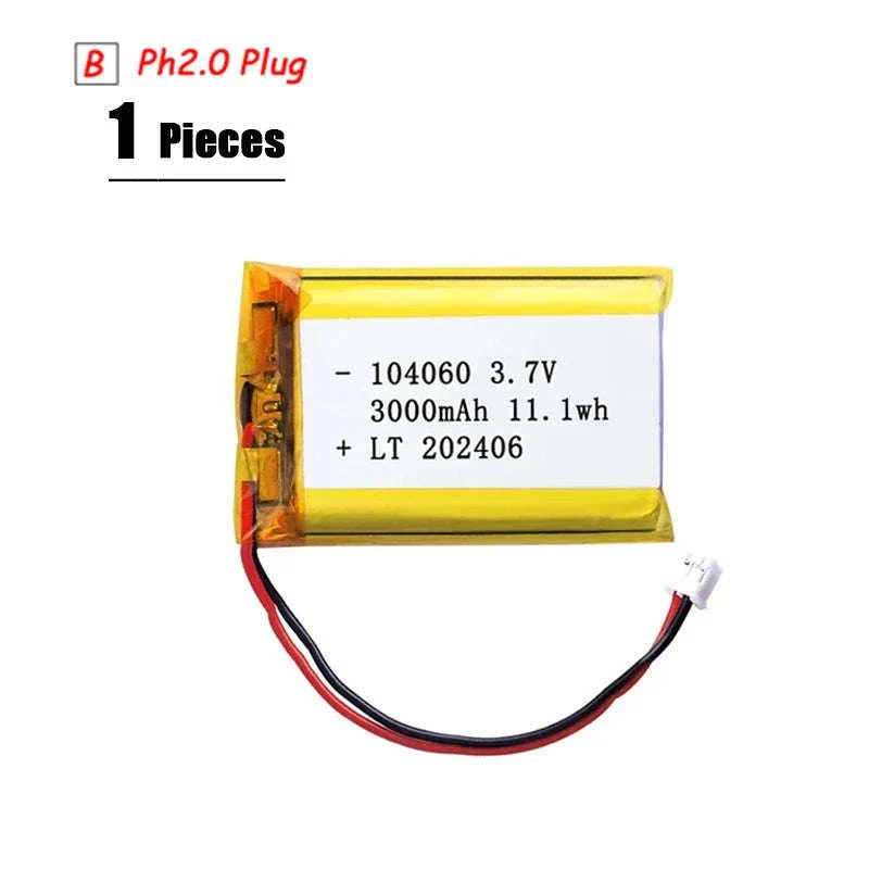 3.7V LiPo Battery 3000mAh with PH2.0 Plug - Image 38