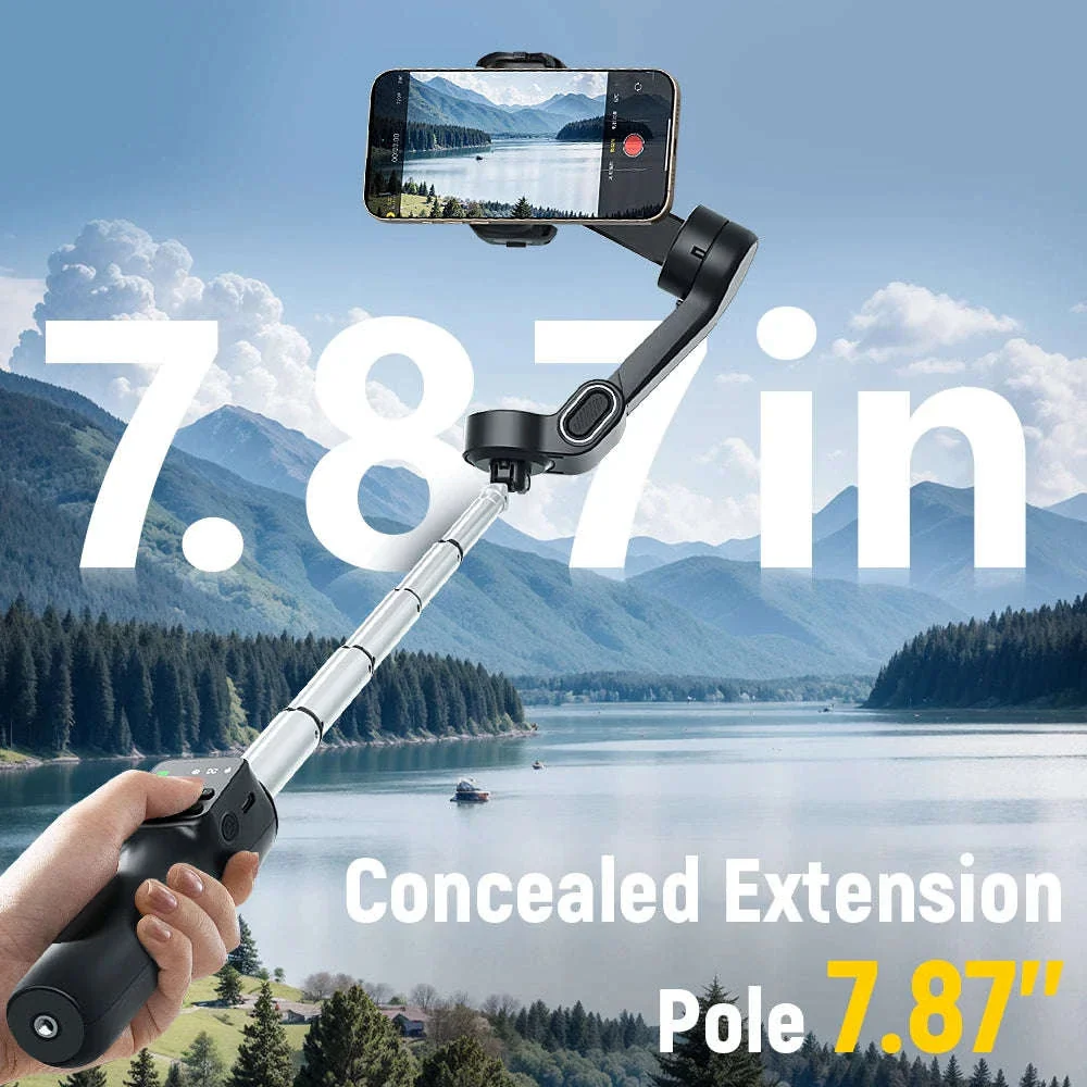 3-Axis Smartphone Gimbal Stabilizer with Face Tracking & Extension Rod - Image 6