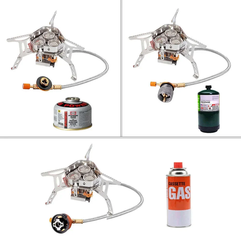 3-Head Gas Stove 5800W Folding Portable Camping Burner - Image 11