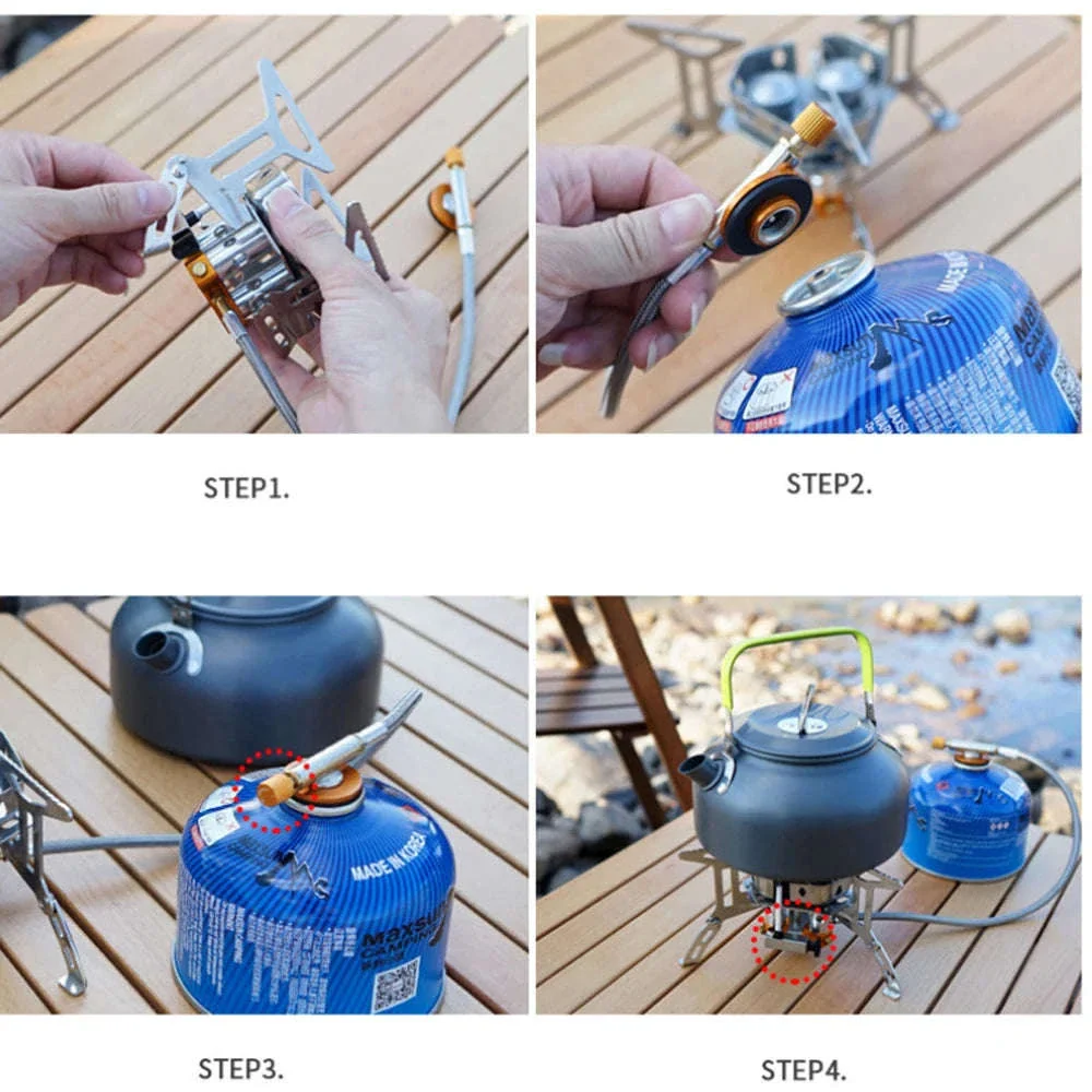 3-Head Gas Stove 5800W Folding Portable Camping Burner - Image 17