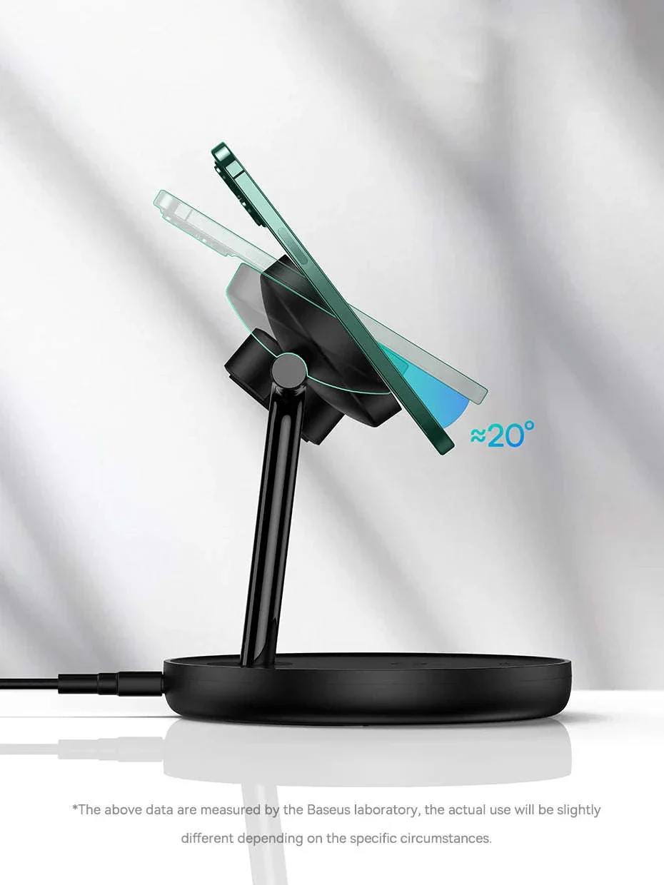 3-in-1 Magnetic Wireless Charger Stand for iPhone, AirPods, Watch - Image 17