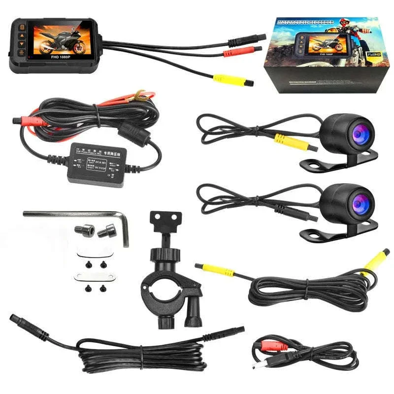 3 Inch Motorcycle Dashcam DVR with Waterproof Dual Camera - Image 4