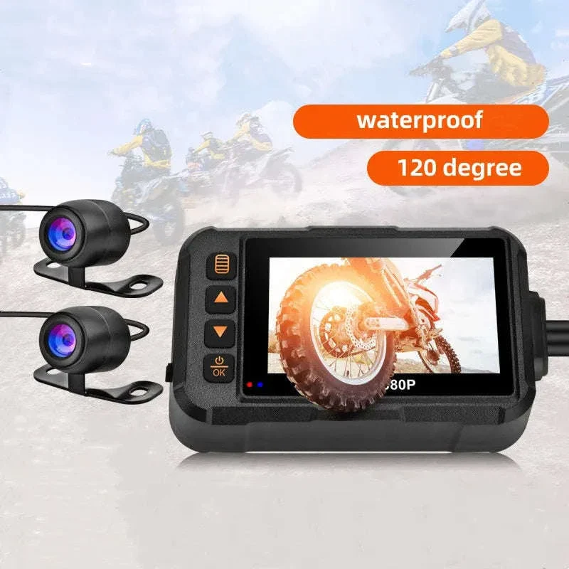 3 Inch Motorcycle Dashcam DVR with Waterproof Dual Camera - Image 7