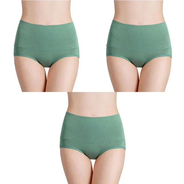 3-Pack High Waist Cotton Briefs for Women – Soft Breathable Plus Size Panties - Image 33