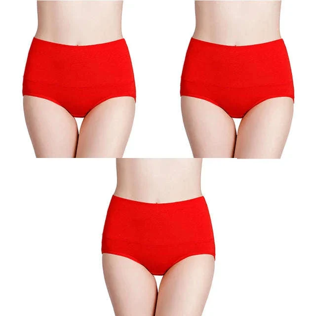 3-Pack High Waist Cotton Briefs for Women – Soft Breathable Plus Size Panties - Image 34