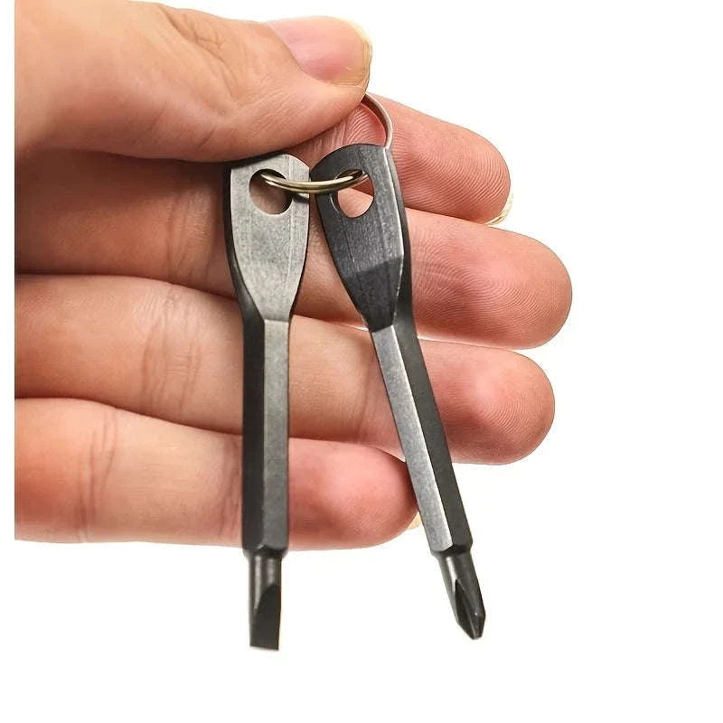3-Piece Mini Screwdriver Set and Multifunctional Wrench Keychain - Image 7