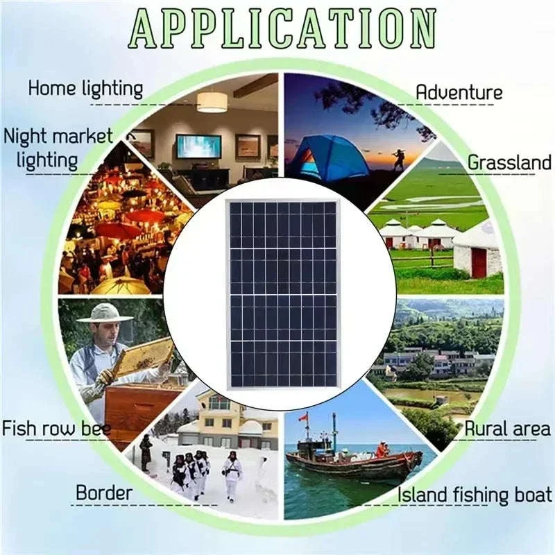 300W Solar Panel Kit for Portable 12V Power and Charging - Image 4