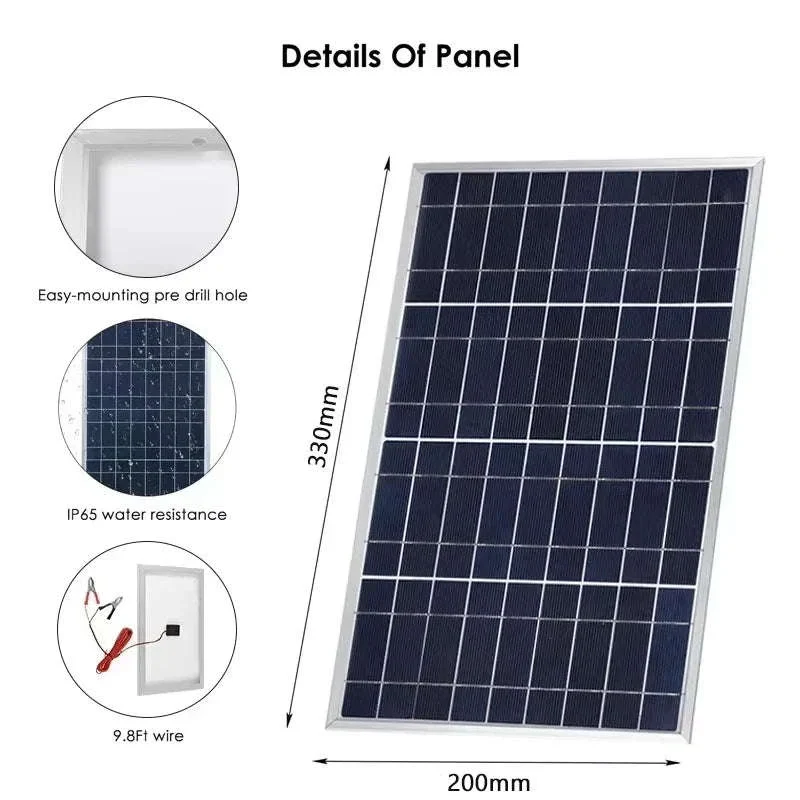 300W Solar Panel Kit for Portable 12V Power and Charging - Image 5