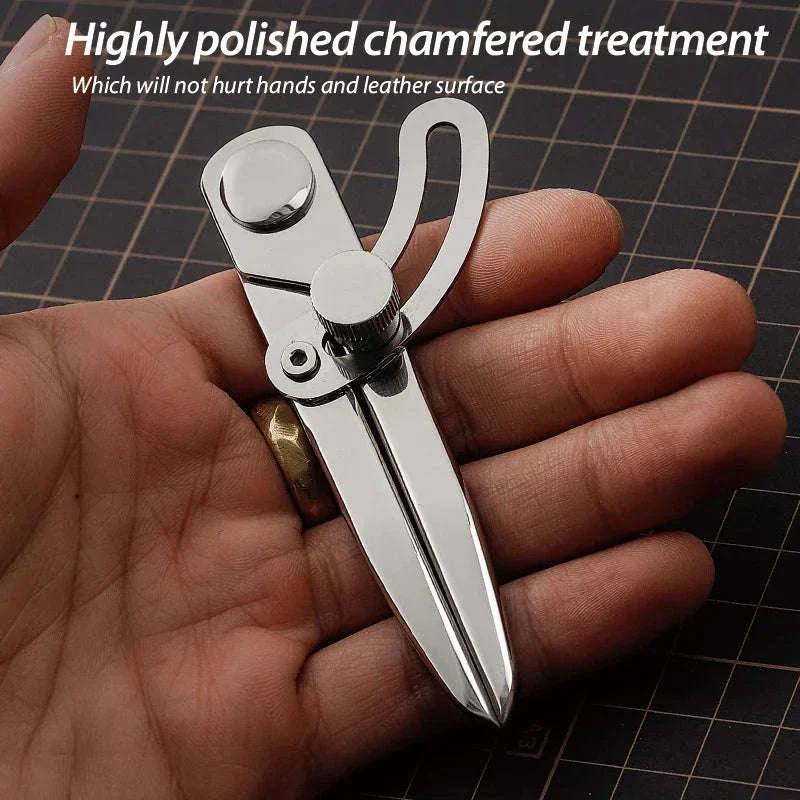 304 Stainless Steel Wing Divider for Leather Craft Precise Marking Tool - Image 3