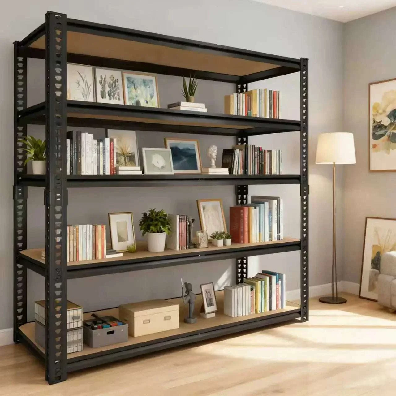 Heavy Duty 3050 LB Garage Storage Rack – 40" Adjustable Steel Shelving - Image 3