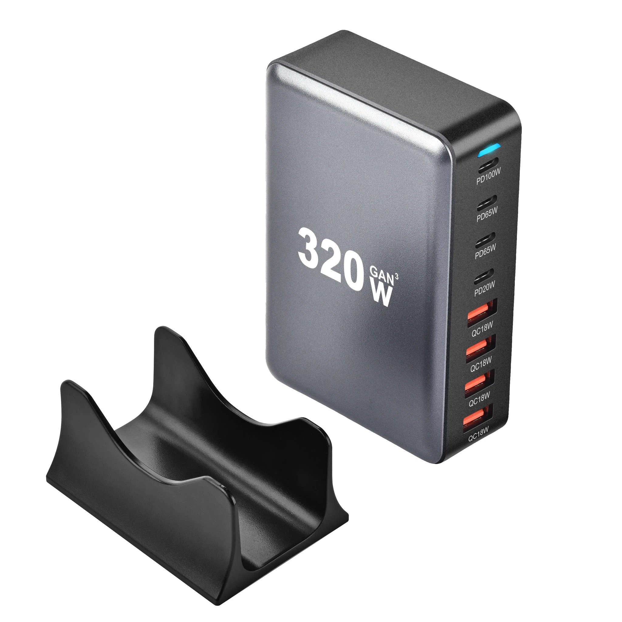 320W GaN Desktop Charger with 8-Port USB-C Power Delivery - Image 5