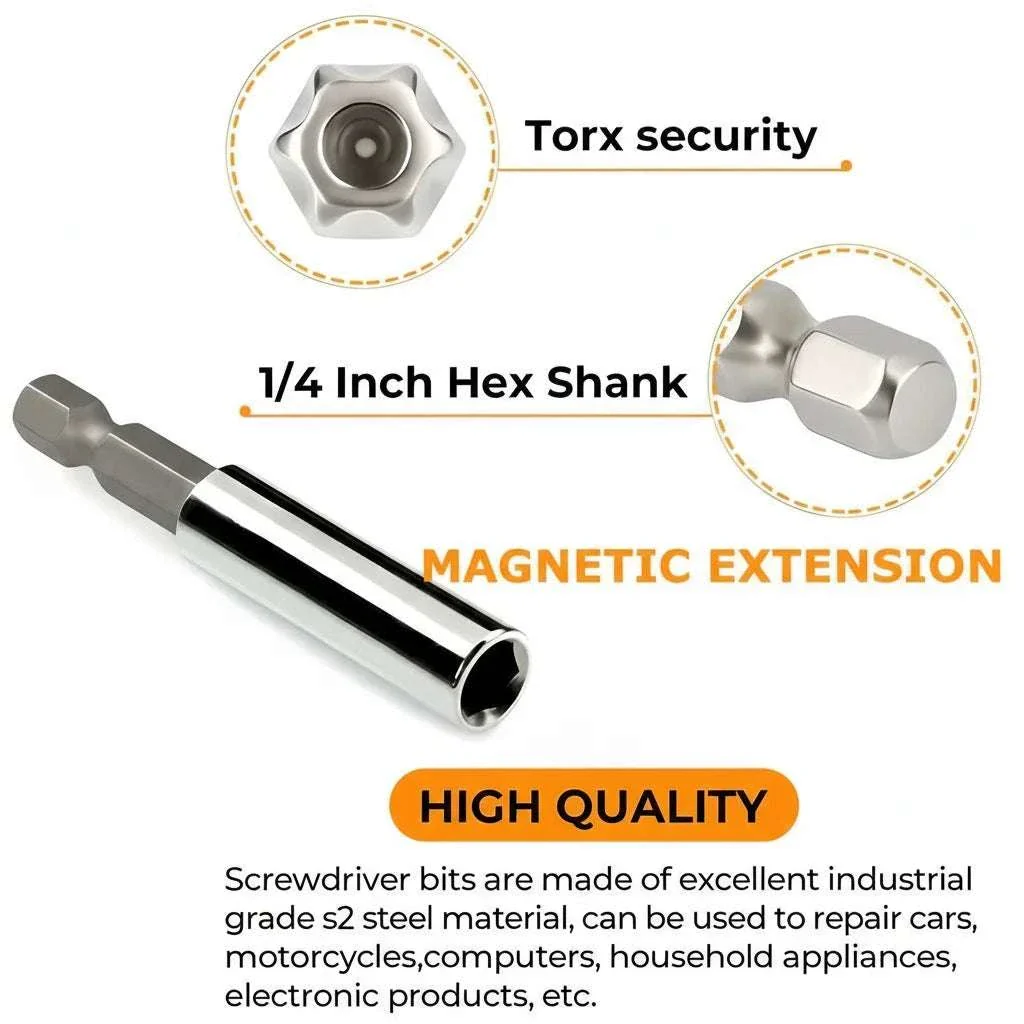 33pcs Security Screwdriver Bit Set with Magnetic Holder and Case - Image 4