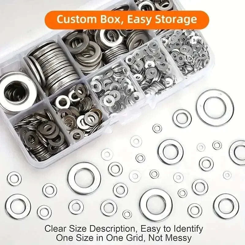304 Stainless Steel Flat Washers Set for Reliable Fastening - Image 4