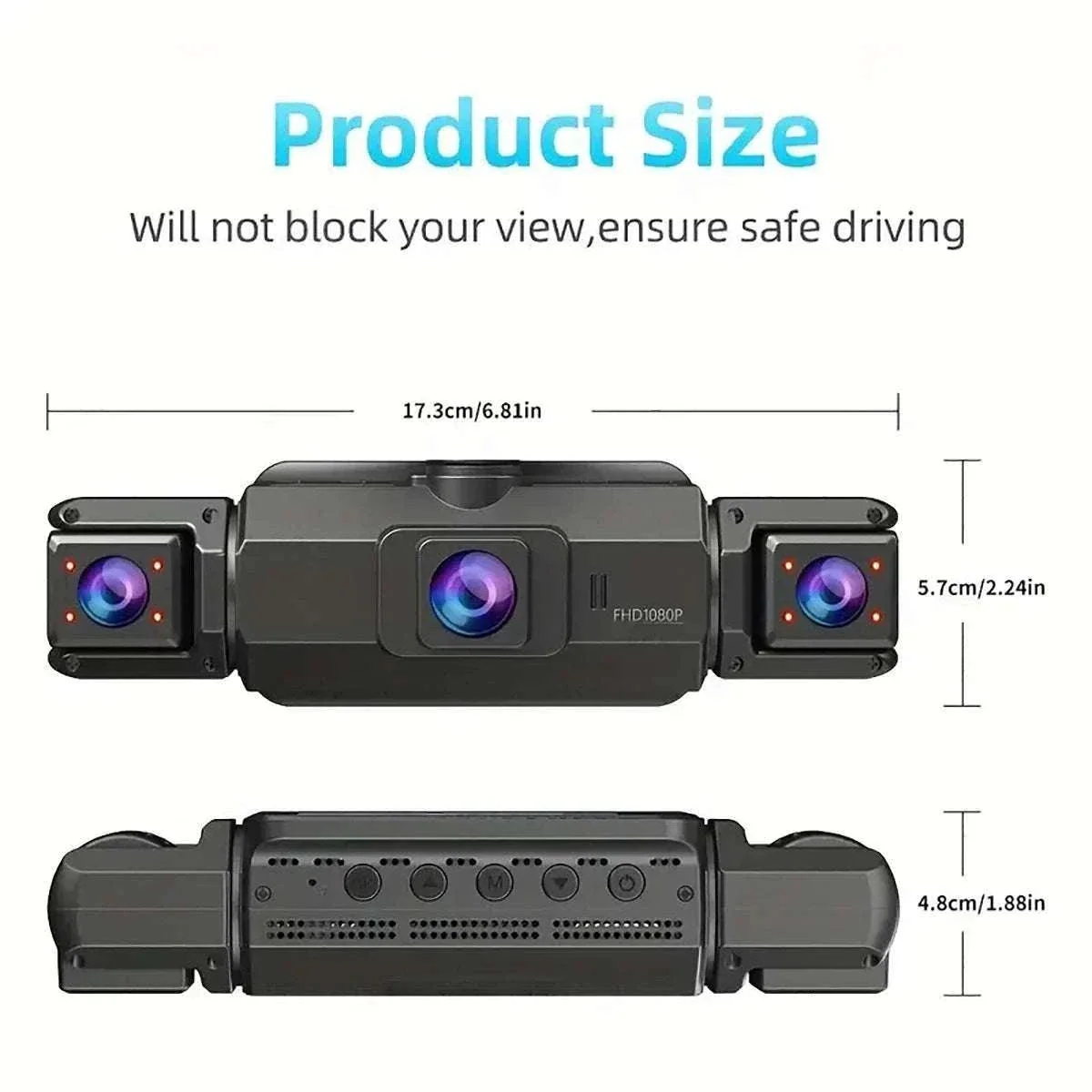 4-Lens 360° Dash Cam with Night Vision & 24H Parking Monitor - Image 26