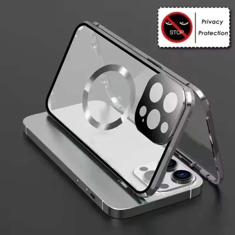 360° Privacy Magnetic Glass Case with Lens Protection for iPhone - Image 15