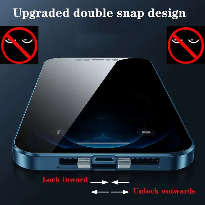 360° Privacy Magnetic Glass Case with Lens Protection for iPhone - Image 2
