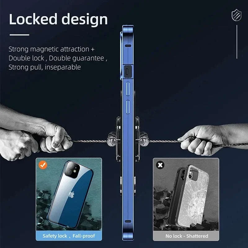 360° Privacy Magnetic Glass Case with Lens Protection for iPhone - Image 8