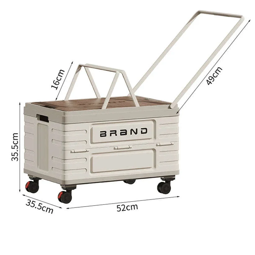 360° Rotating Foldable Storage Cart with Silent Locking Wheels - Image 5