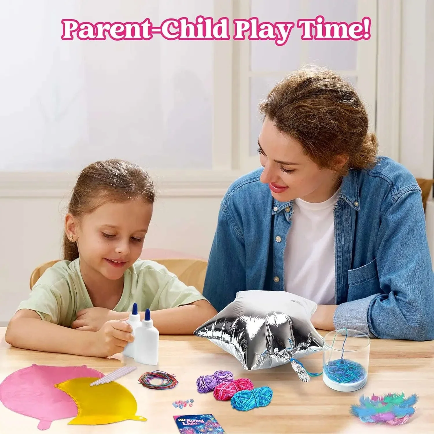 3D String Art Kit with LED Lights for Kids Creative Craft Set - Image 6