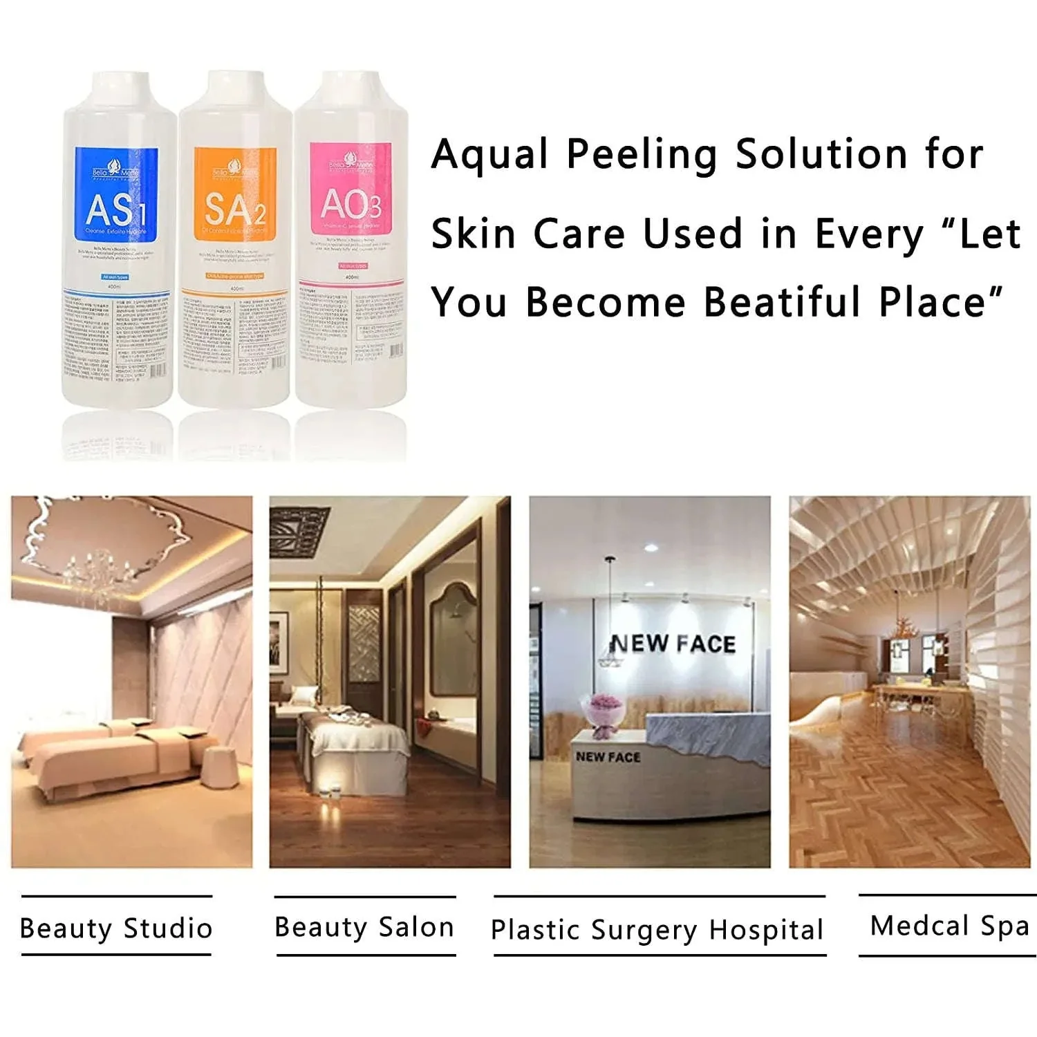 Hydra Liquid Facial Solution Set 3 x 400ml for Beauty Machines - Image 6