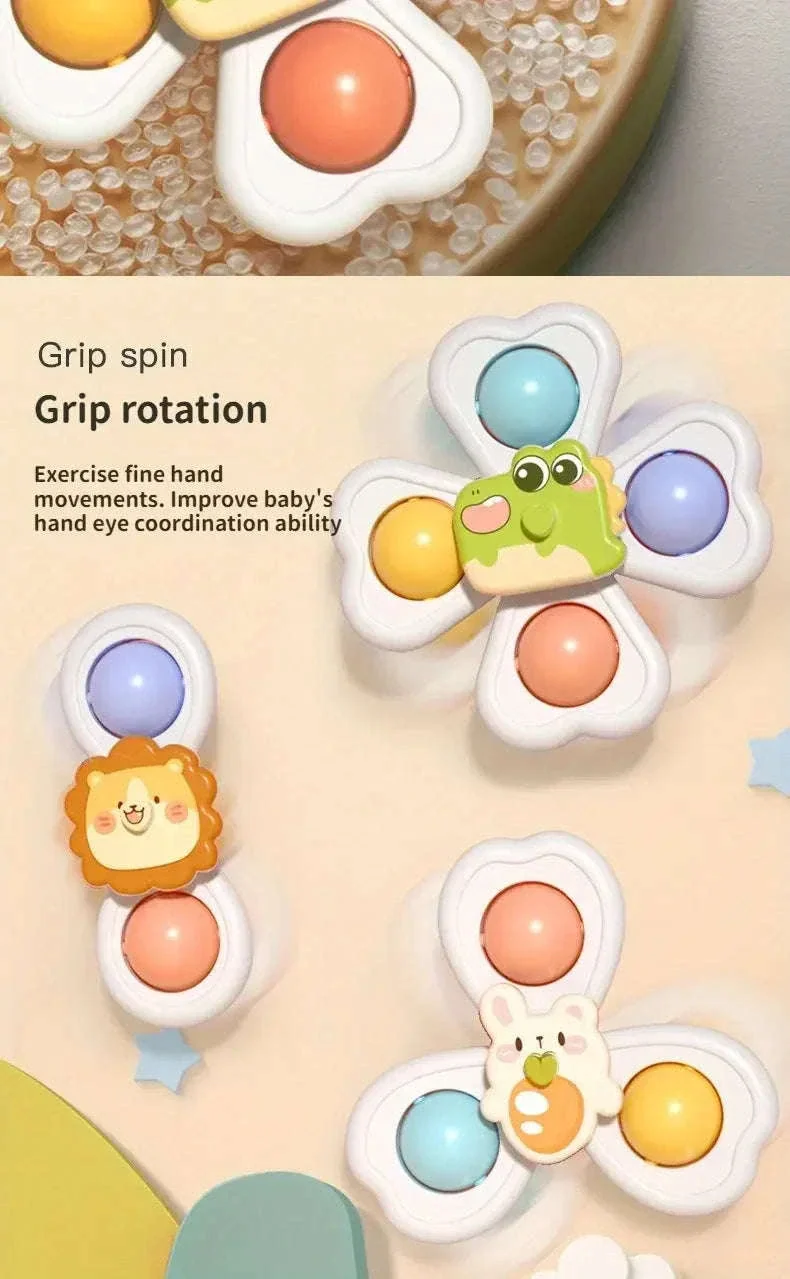 3-Piece Suction Cup Spinner Toy for Bath Time Play - Image 13