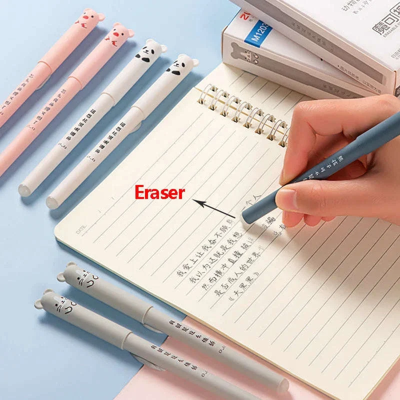 Kawaii Erasable Gel Pens Set with 0.35mm Fine Tip - Image 2