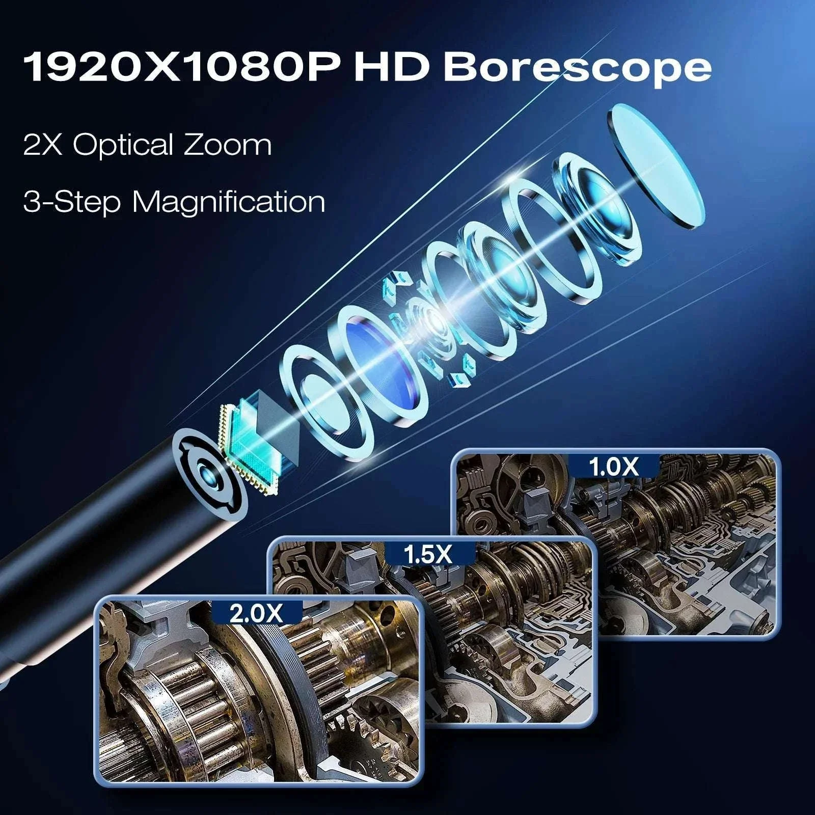 4.3" HD Endoscope Camera with Screen 16.5ft Cable Pipe Inspection - Image 4