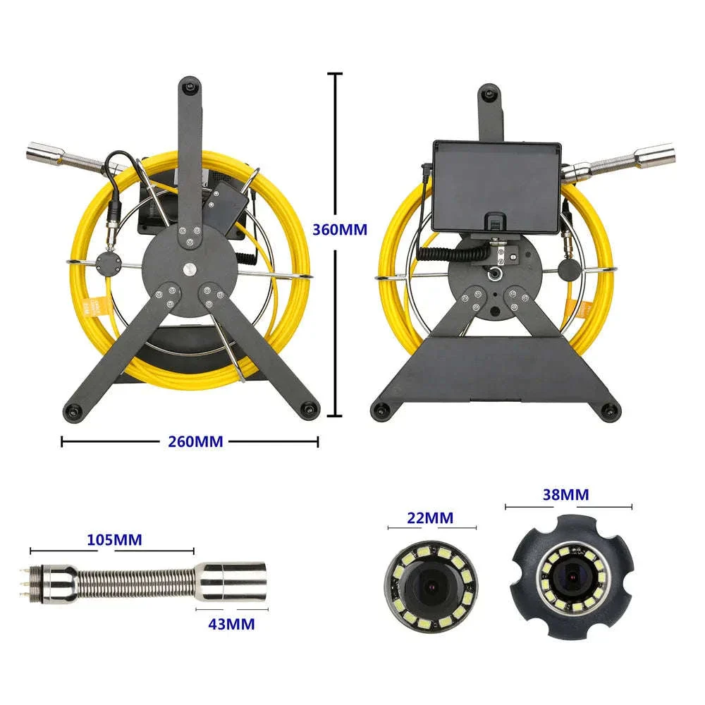 4.3" Sewer Pipe Inspection Camera with DVR Recording - Image 16