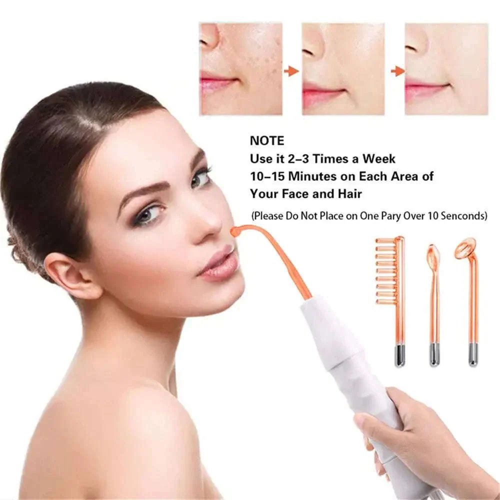 4-in-1 High Frequency Facial Wand for Acne, Wrinkles & Skin Tightening - Image 4