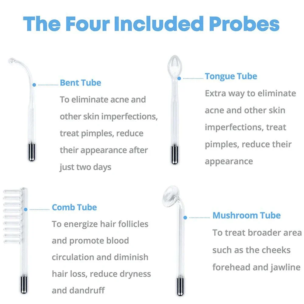 4-in-1 High Frequency Facial Wand for Acne, Wrinkles & Skin Tightening - Image 5