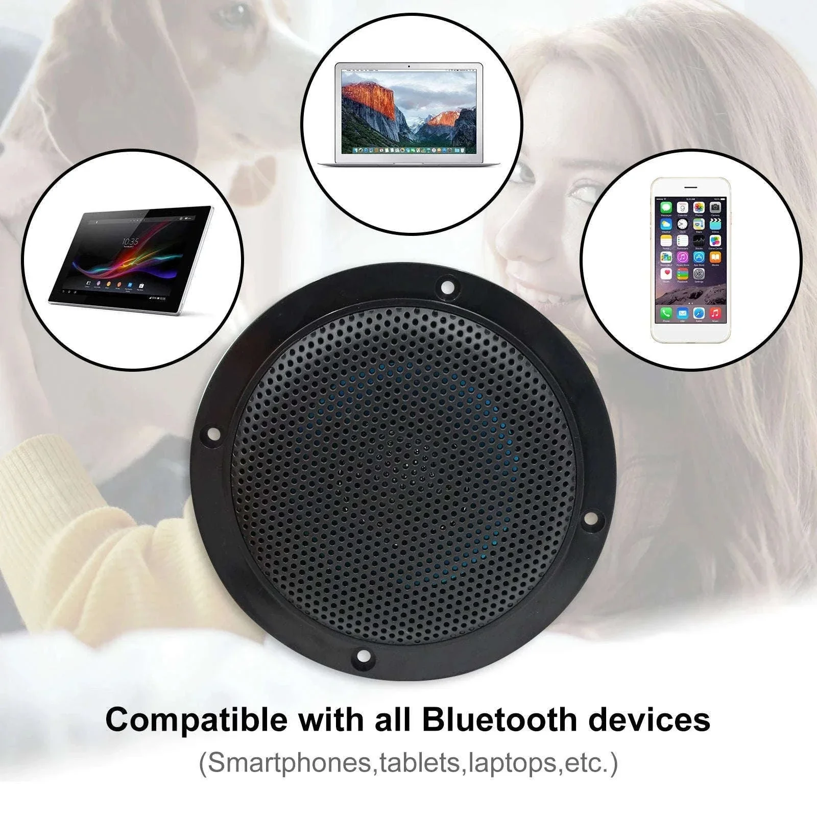 4" Bluetooth Ceiling Speakers 160W Waterproof Set for Home & Outdoor - Image 5