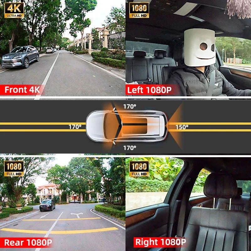 4-Channel 360° Dash Cam with WiFi, GPS and Rear Camera - Image 2