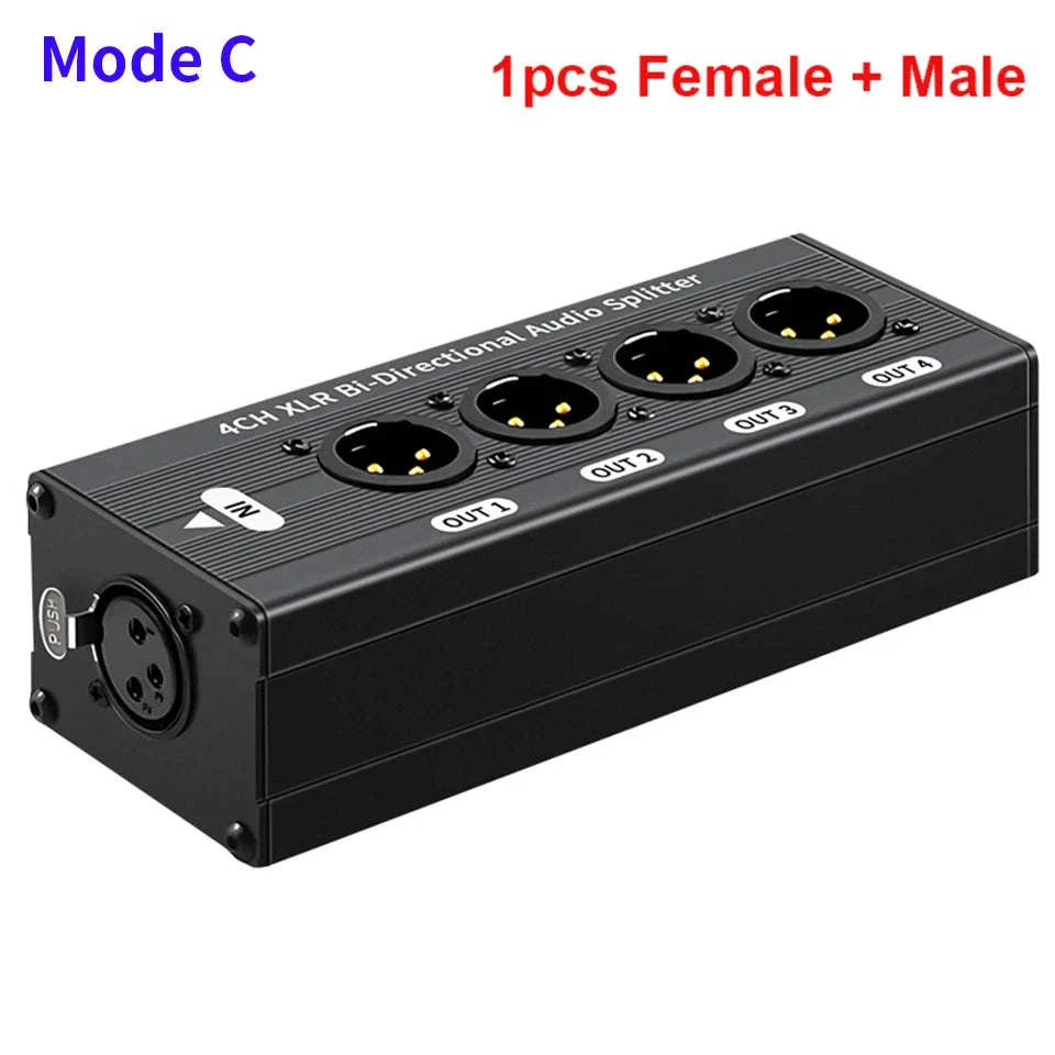 4-Way XLR Balanced Audio Splitter Box – 1 Input to 4 Outputs - Image 15