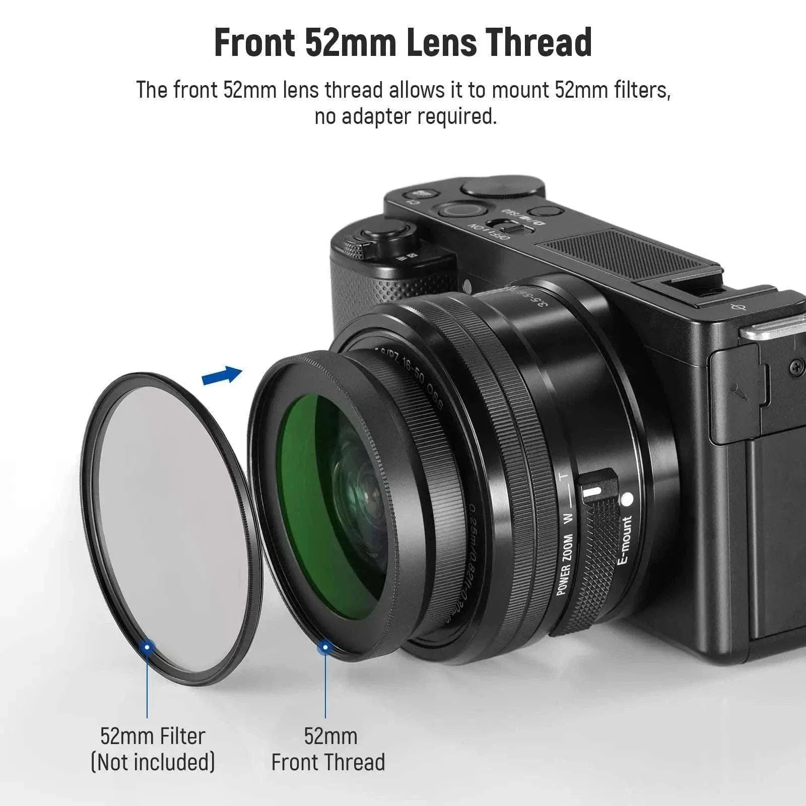 40.5mm 2-in-1 Wide Angle & 10X Macro Lens for Sony ZV-E10 ZV-1F - Image 3