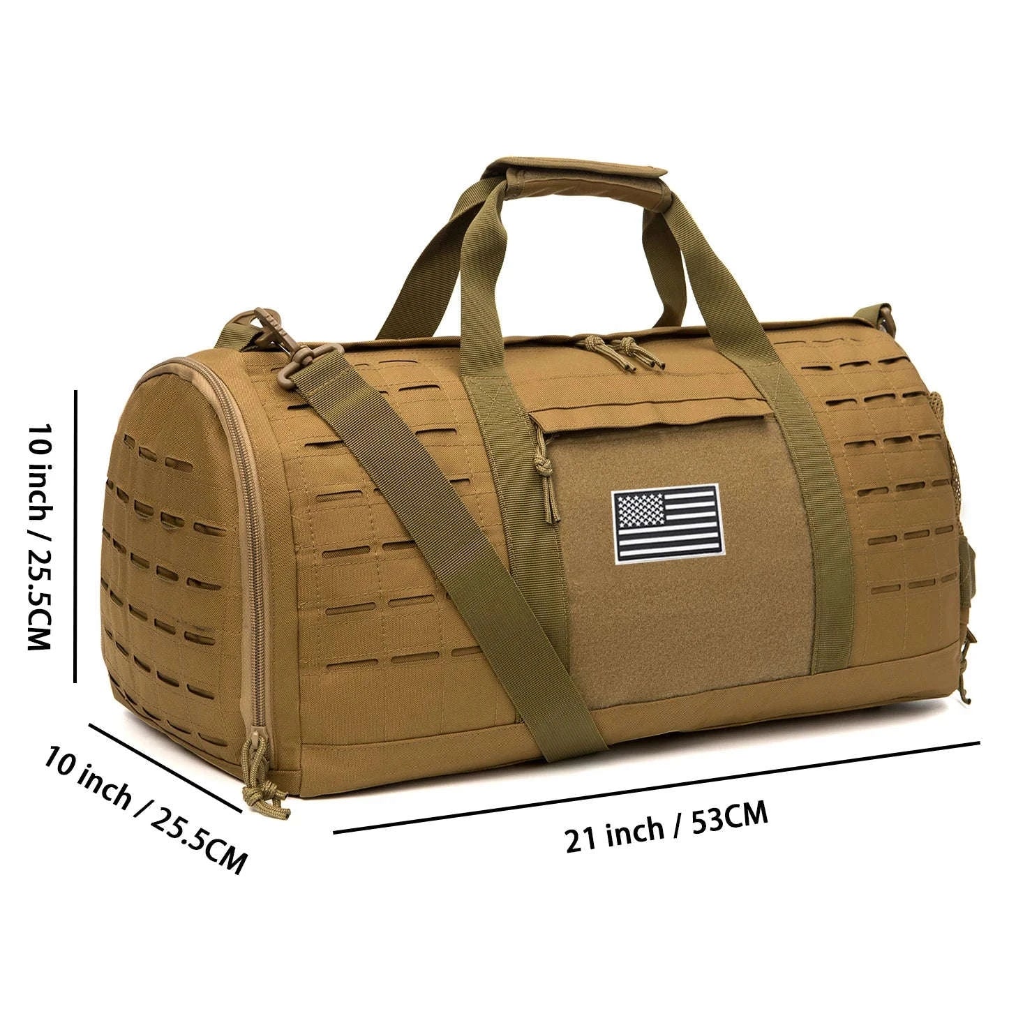 40L Tactical Travel Backpack with Shoe Compartment and MOLLE Webbing - Image 9