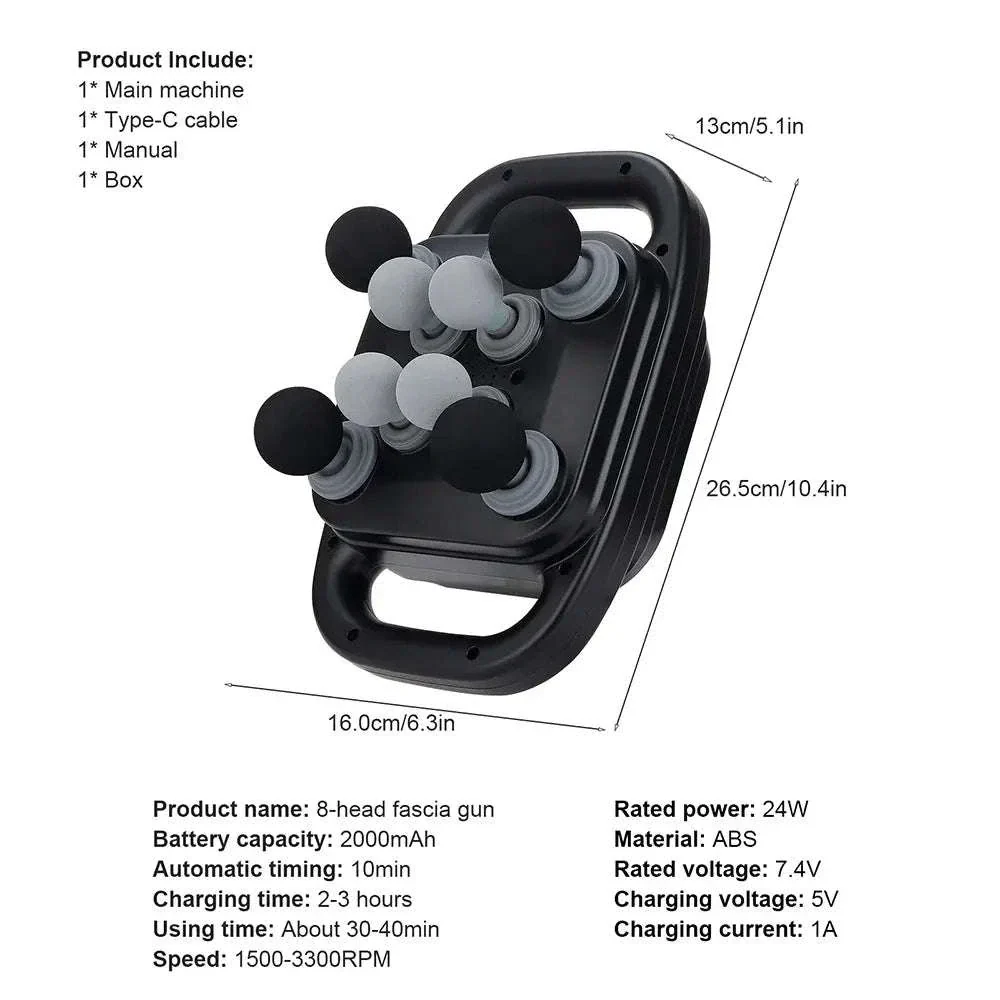 42-Head Fascia Gun High-Frequency Massage Gun - Image 35