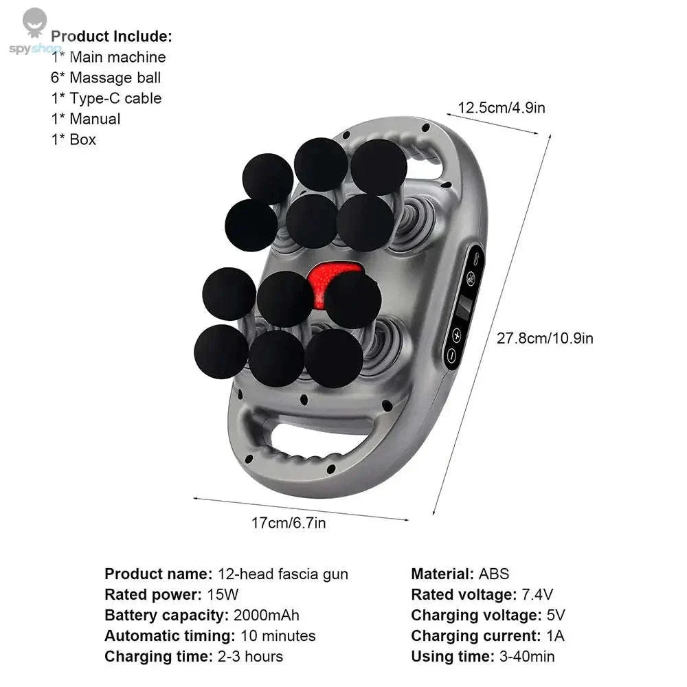 42-Head Fascia Gun High-Frequency Massage Gun - Image 40